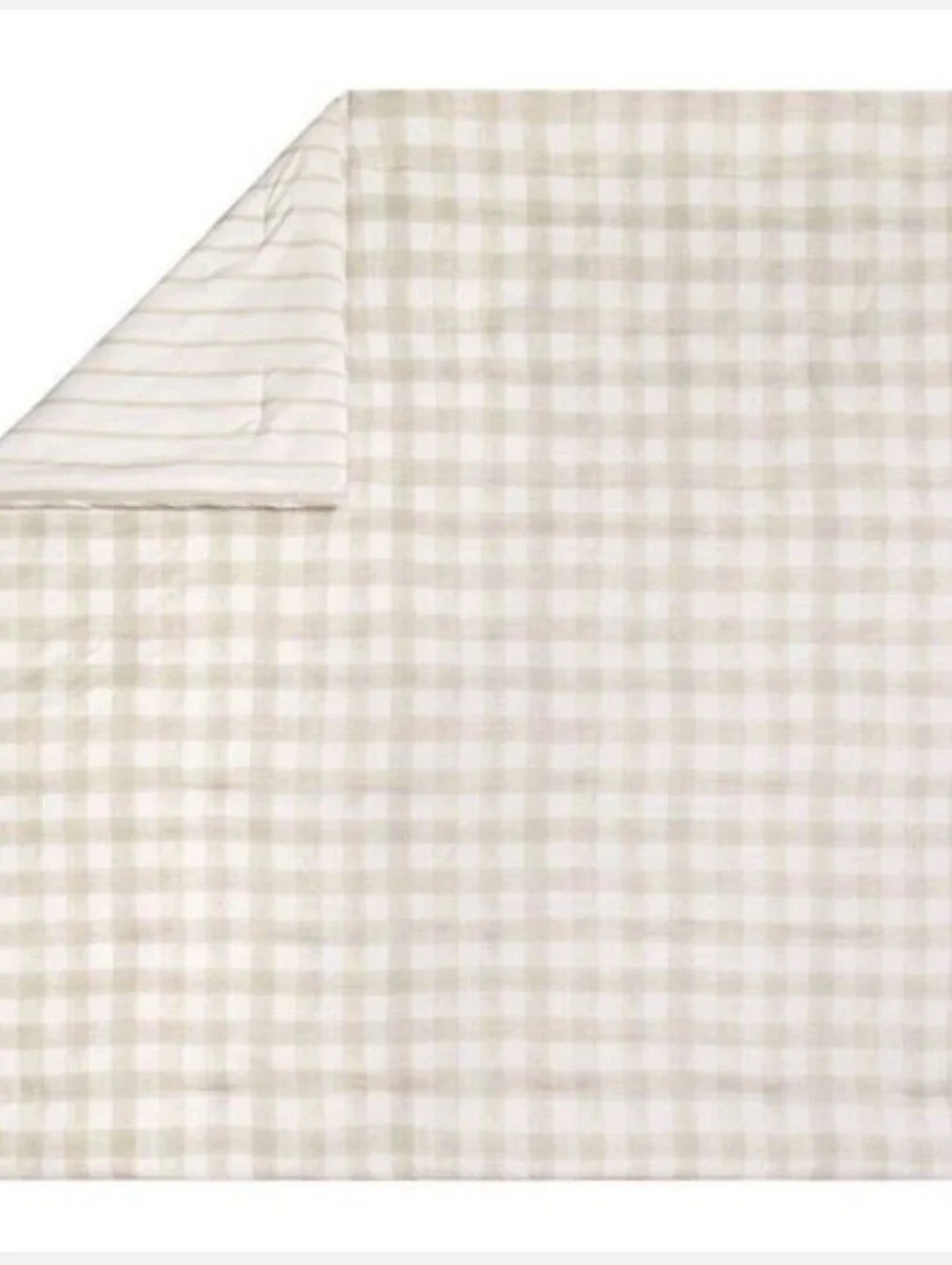 Modern Heirloom 3-piece King Comforter Set in a neutral tan gingham print